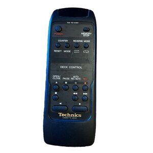 Technics RAK-RS109WH Remote Control for RS-BX501 Stereo Cassette Deck ORIGINAL